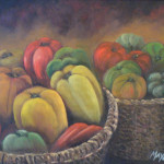 pimentones en cestas