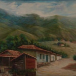 pueblo al pie de la montaña