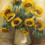 girasoles en florero