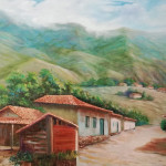 pueblo al pie de la montaña